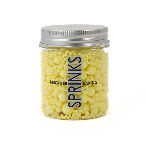 Pastel Lemon Bubble Bubble Sprinkles by Sprinks 65 gram jar, Cookie Cutter Store