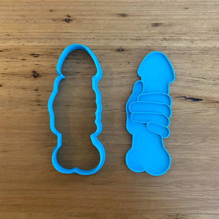 Penis Style 2 Cookie Cutter and emboss Stamp, Cookie Cutter Store