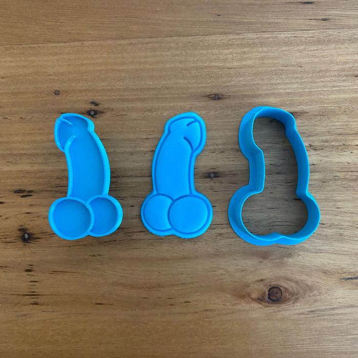 Penis Style 5 Cookie Cutter and emboss Stamp, Cookie Cutter Store