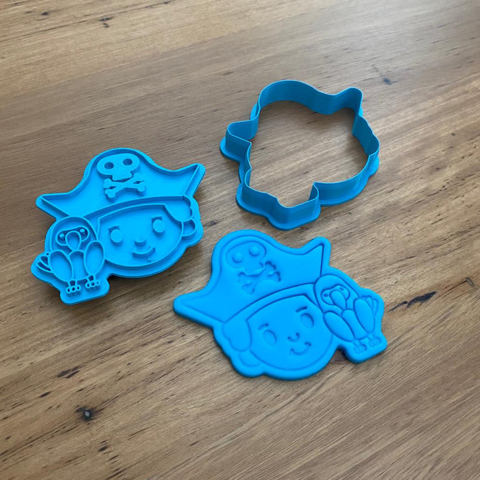 Pirate Boy Cookie Cutter and Emboss Stamp, cookie cutter store