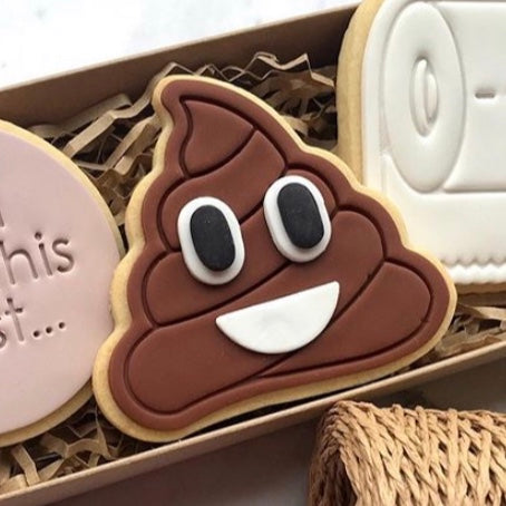 Poo Emoji Cookie Cutter & Stamp measures approx. 73mm tall by 80mm wide  Perfect for making you favourite super fun Emoji cookies. Need another Emoji, just ask us and we'll add it to our range with charging the custom rate!