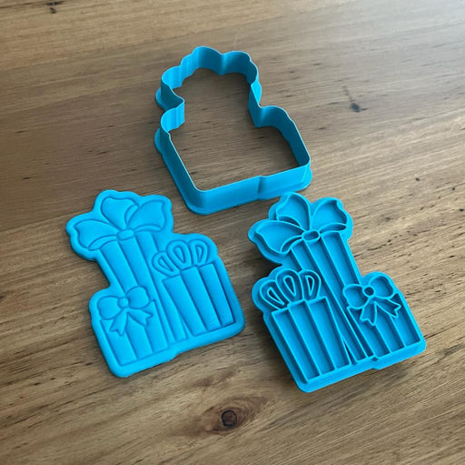 Christmas Present Gift Stack Cookie Cutter & Stamp, Cookie Cutter Store