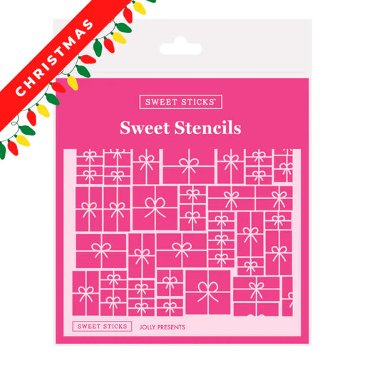 Jolly Presents Cookie Decorating Stencil for Christmas by Sweet Sticks, Cookie Cutter Store