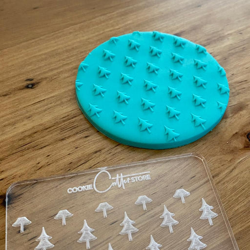 Tree Pattern for Christmas Deboss, Pop Stamp, Raised Effect Stamp, Cookie Cutter Store