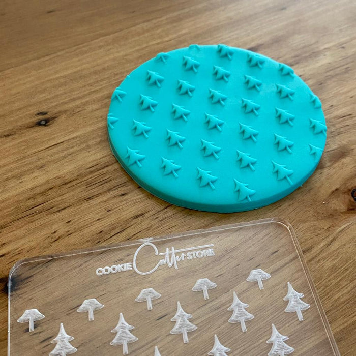 Tree Pattern for Christmas Deboss, Pop Stamp, Raised Effect Stamp, Cookie Cutter Store