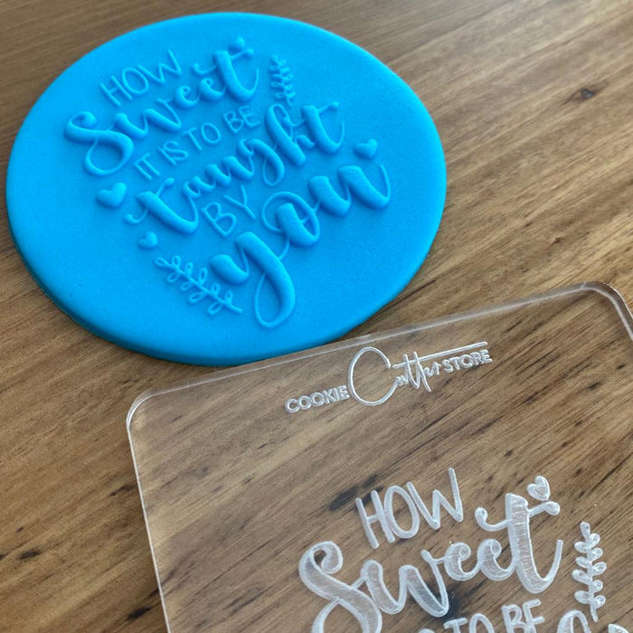 How Sweet It Is To Be Taught By You, School, Teacher Appreciation Cookie Cutter and Stamp, Deboss, Pop stamp, Raised stamp, Cookie Cutter Store