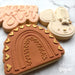 Rainbow Pattern Deboss Raised Effect Stamp & matching Cutter, Pop Stamp, deboss stamp and cookie cutter, cookie cutter store