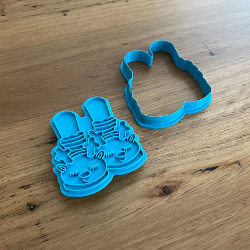 Cute Reindeer Shoes Cookie Cutter & Stamp, Cookie Cutter Store
