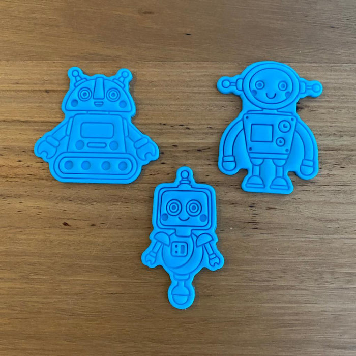 Robots Cookie Cutter and Emboss Stamp, cookie cutter store