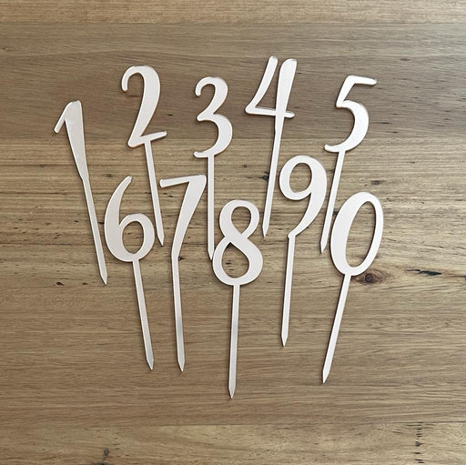 Numbers 1-9 and zero, rose gold cake topper, cookie cutter store