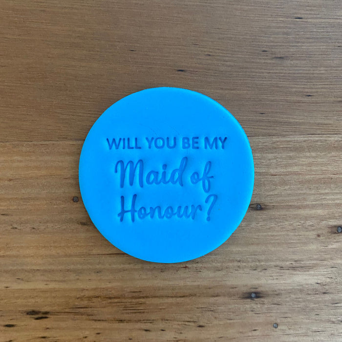 Will You Be My Maid of Honour Emboss Stamp, Cookie Cutter Store