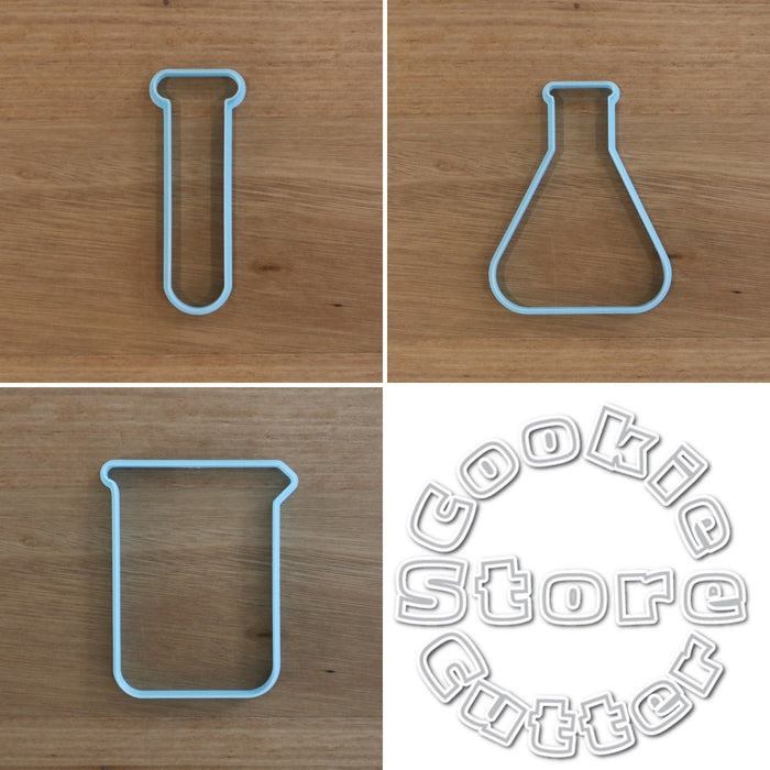 Science class Cup Cookie Cutter measures approx. 100mm tall by 69mm wide.  Have you seen our Science Beaker and Test Tube cutter as well? Search "Science" now! or select in the options.