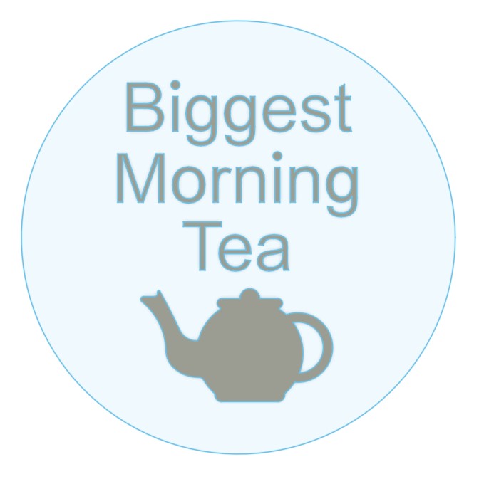Biggest Morning Tea emboss stamp