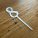 Number 8 cake topper in silver, cookie cutter store