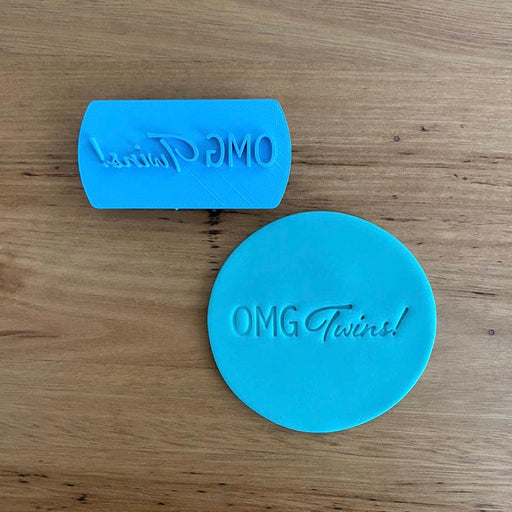 OMG! Twins Baby Cookie Emboss Stamp. Cookie Cutter Store
