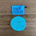 Happy Birthday Style #1 Emboss Stamp. The words measure 45mm wide and 30mm tall and this stamp is perfect for customising your own cookies by placing the text anywhere your design requires, allowing you to place names, numbers or decorations around the text.