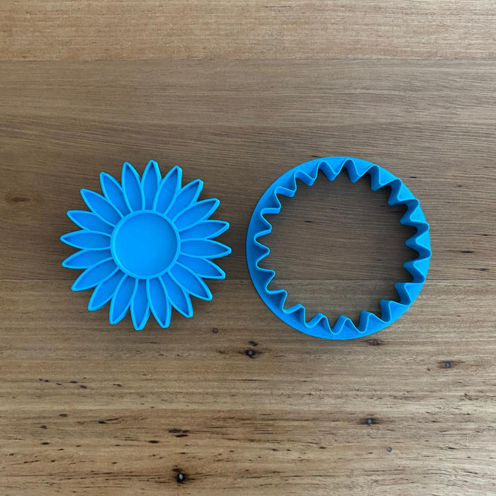 Sunflower Cookie Cutter and Fondant Stamp, Cookie Cutter Store