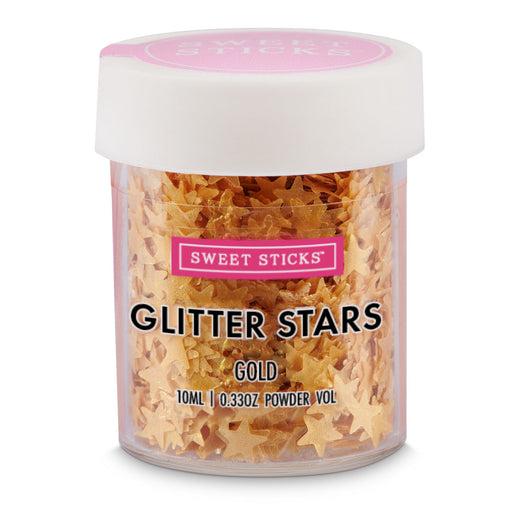Sweet Sticks Edible Glitter Stars in Gold, Decorative Paint, Baking Cakes and Cookies, available at Cookie Cutter Store
