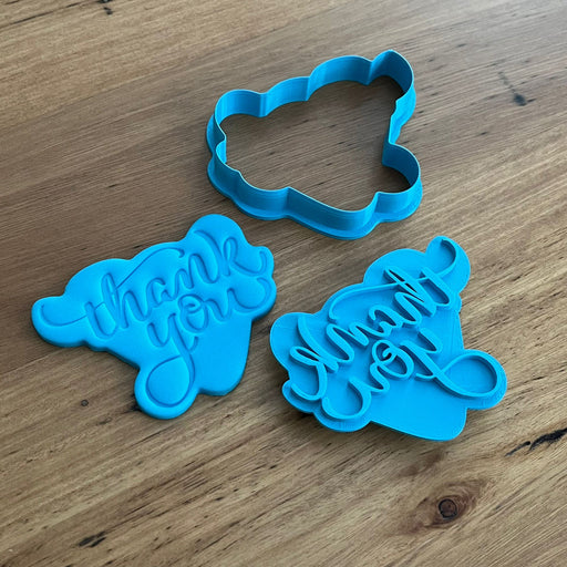 Thank you cookie cutter and emboss stamp, cookie cutter store