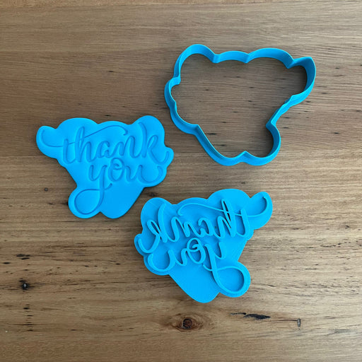 Thank you cookie cutter and emboss stamp, cookie cutter store