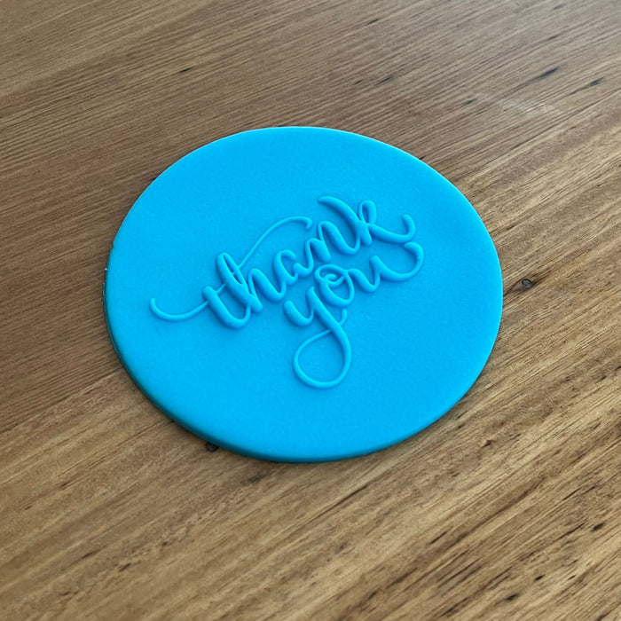 "Thank you" Deboss Raised Effect Cookie Stamp, Cookie Cutter Store