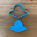 UFO Cookie Cutter and Optional Stamp measures approx. 75mm tall by 110mm wide.  This UFO design comes with the option of the outline cutter, or with the perfectly fitting Emboss  Also, don't miss our other Space themed cookie cutters, search for "Space" in our search bar