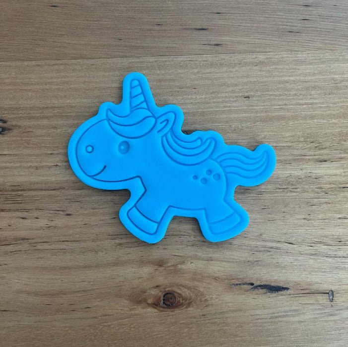 Unicorn Running Style 5 Cookie Cutter with Stamp, Cookie Cutter Store