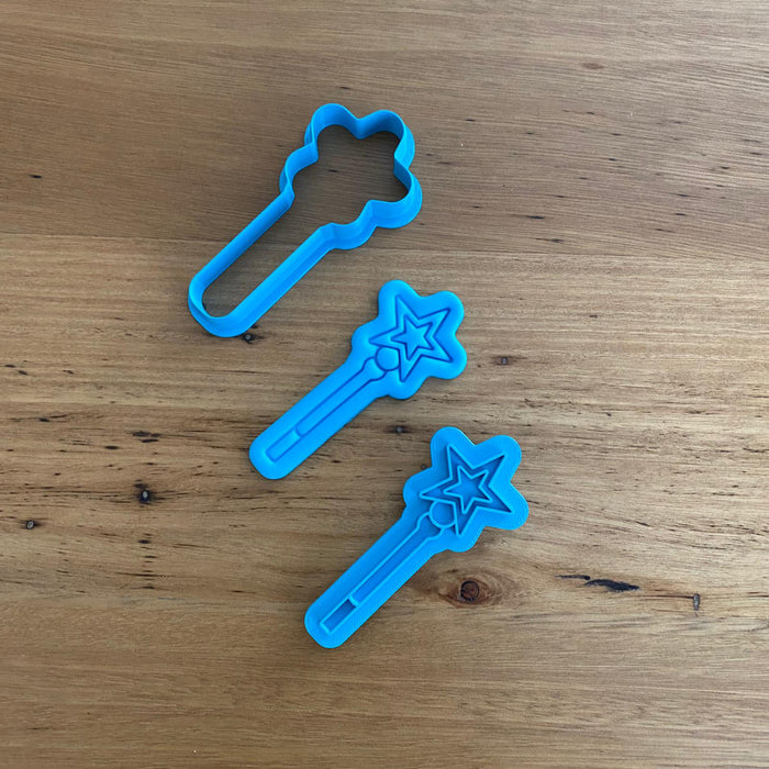 Fairy Wand Cookie Cutter and Emboss Stamp, Cookie Cutter Store