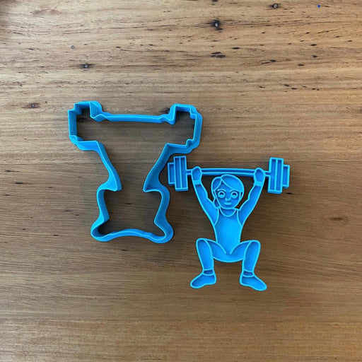Weightlifter Emoji Cookie Cutter & Stamp measures 80mm tall x 80mm wide. Why not pair it with our running shoes, bicep muscle or dumbbell and kettlebell set?