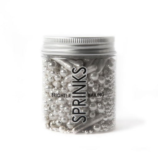 Bubble and Bounce Silver Sprinkles by Sprinks 75 gram jar, Cookie Cutter Store
