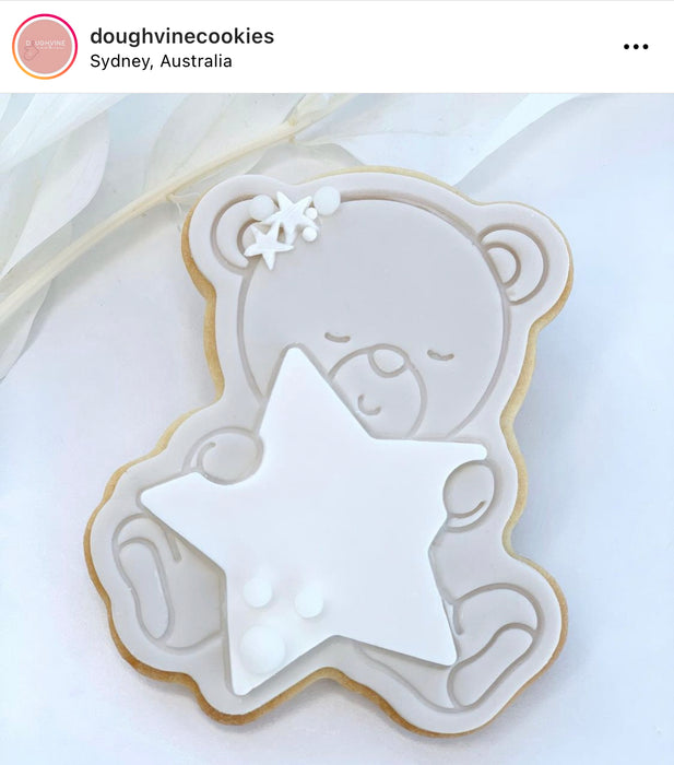 Baby Bear with Star Cutter with Emboss Stamp
