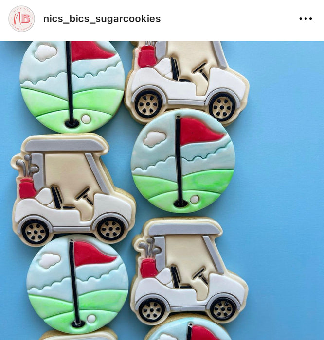 Golf Buggy Cookie Cutter and Stamp Set
