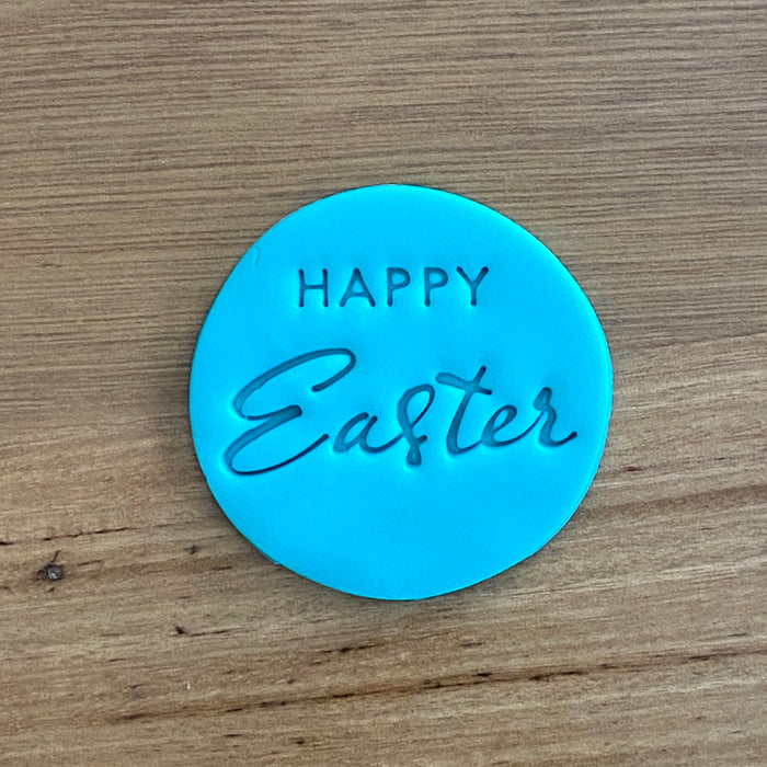 Happy Easter Emboss Stamp Script Font