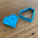 Diamond shape cookie cutter and stamp, cookie cutter store