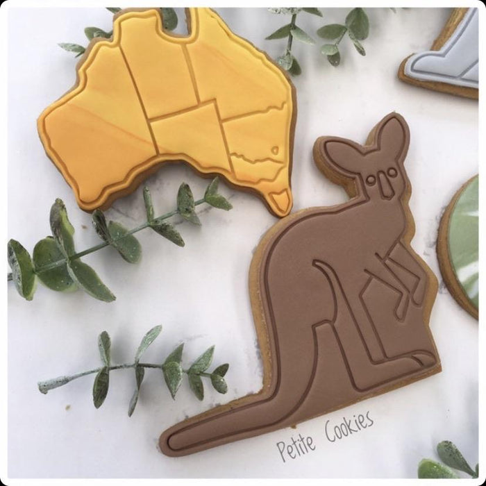 Kangaroo Cookie Cutter style #1 Cutter and optional Stamp cookiecutterstore 