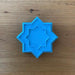 6 Pointed Star Cookie Cutter & optional Stamp measures approx. 80mm across.  