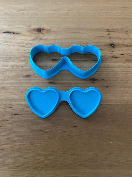 Heart shape sunglasses cookie cutter