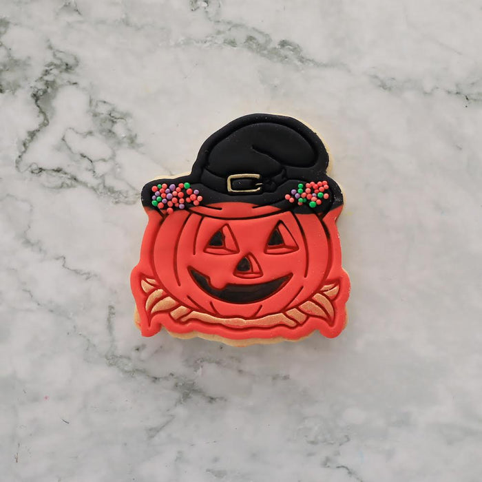 Pumpkin with Hat Cookie Cutter & Stamp Set