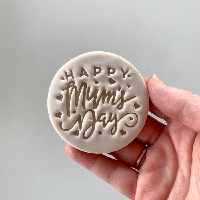"Happy Mum's Day" Mother's Day style #6 Emboss Stamp