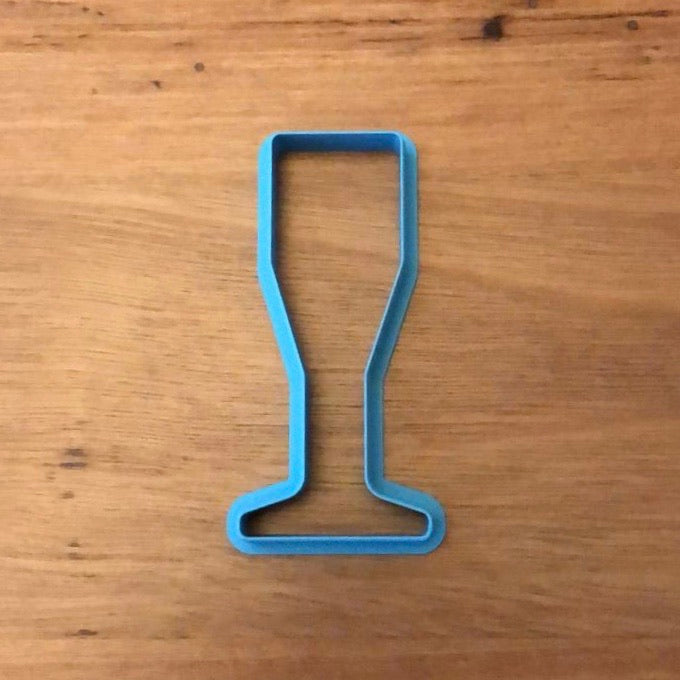 Champagne Wine Glass Cookie Cutter measures approx. 90mm tall.  Why not pair it with our Champagne bottle measuring 100mm tall? Select the options to bundle and save when you order!