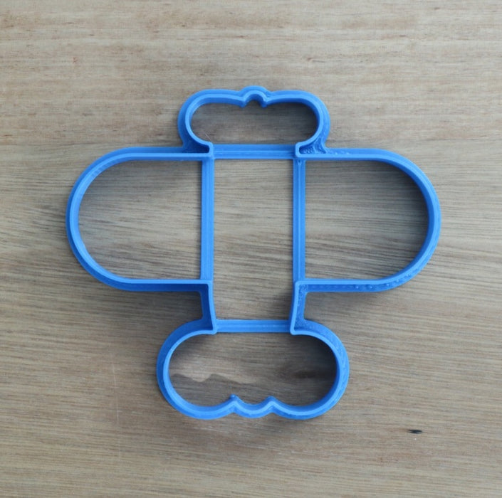 Airplane Cookie Cutter measures approx. 100mm tall by 85mm wide.