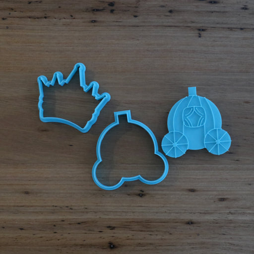 Cinderella Carriage Crown Cookie Cutter and optional Stamp