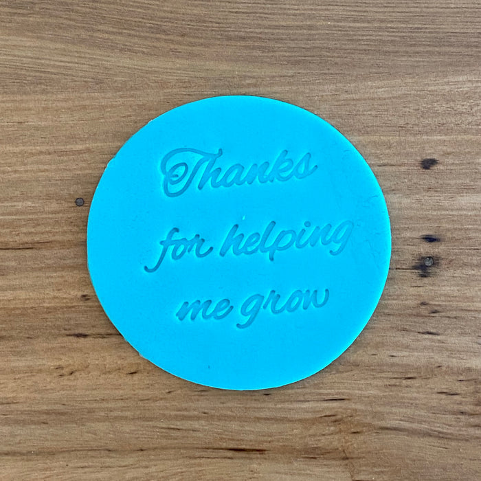 Thanks For Helping Me Grow cookie cutter stamp, cookie cutter store