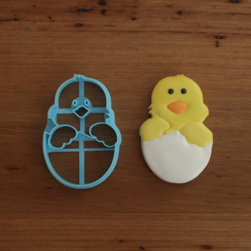 Easter Chick in Easter Egg with internal stamp details