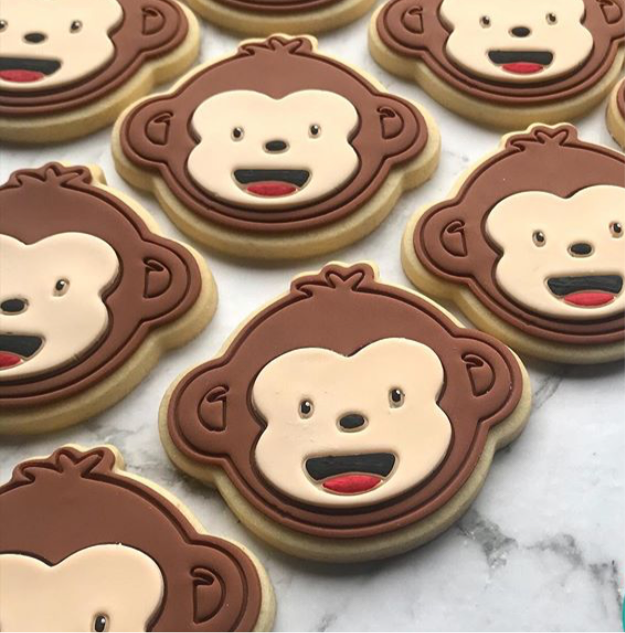 Monkey Head Cookie Cutter & Fondant Set - 3 piece