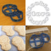 Mermaid Cookie Cutter and optional Stamp measures approx. 110mm tall by 75mm wide at the widest point..  This Mermaid comes with the option of choosing the outline cutter, or with the stamp which fits perfectly inside for s