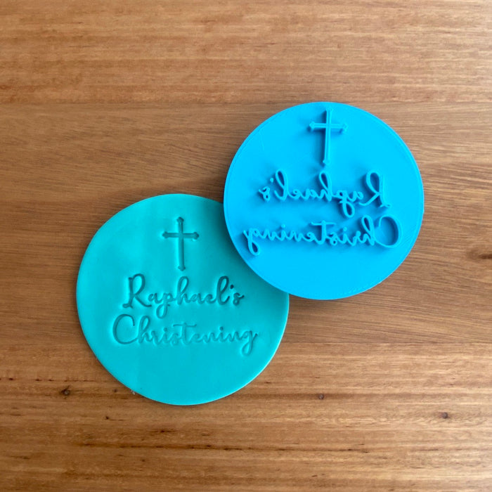 Custom Baptism Stamp up to 70mm. Just specify your design, name and date. 