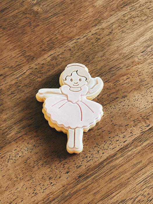 Ballerina Cookie Cutter and emboss Stamp
