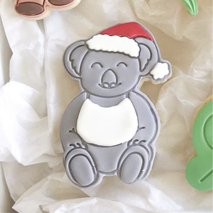 Christmas Koala wearing Singlet Cookie Cutter with Emboss Stamp