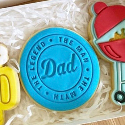 Happy Father's Day Cookie Emboss Stamp, Cookie Cutter Store
